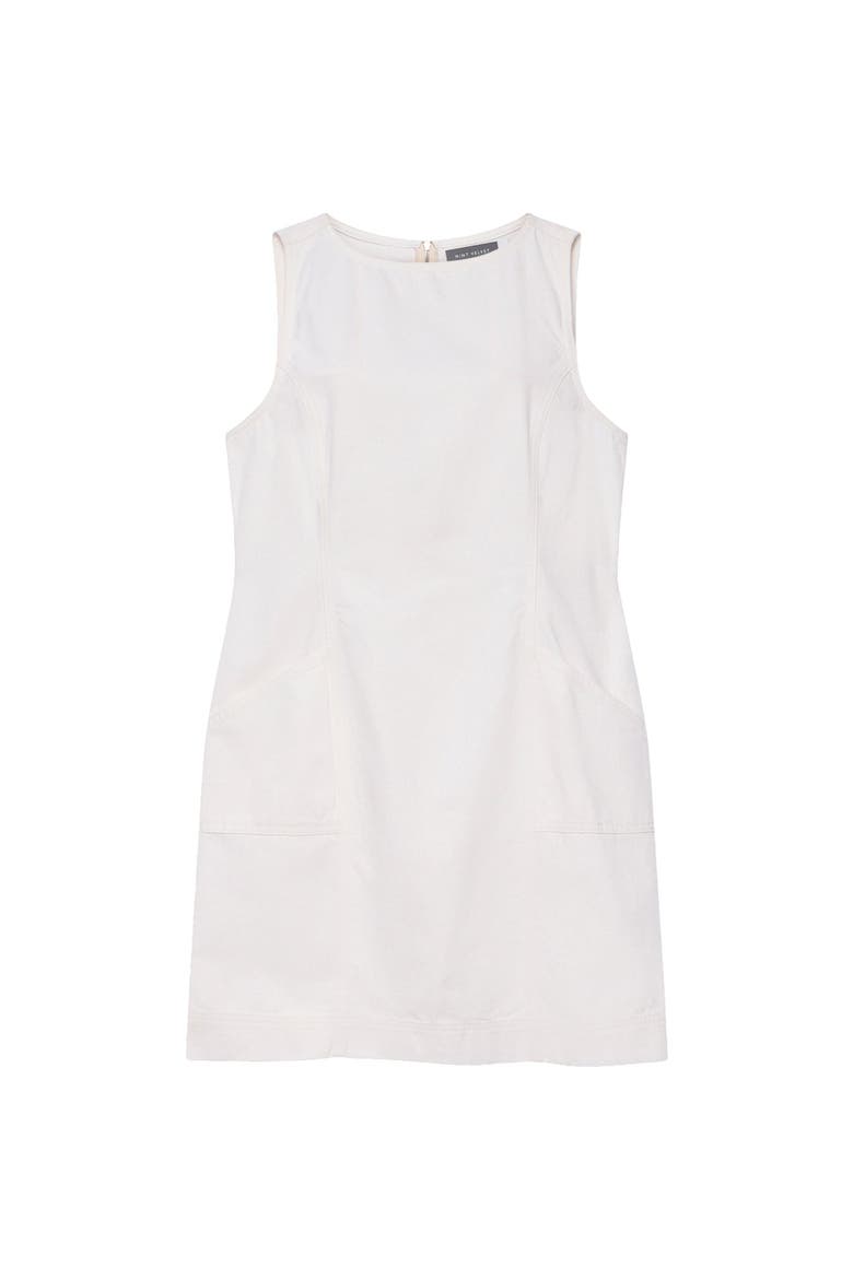 Denim Mini Dress, Alternate, color, White