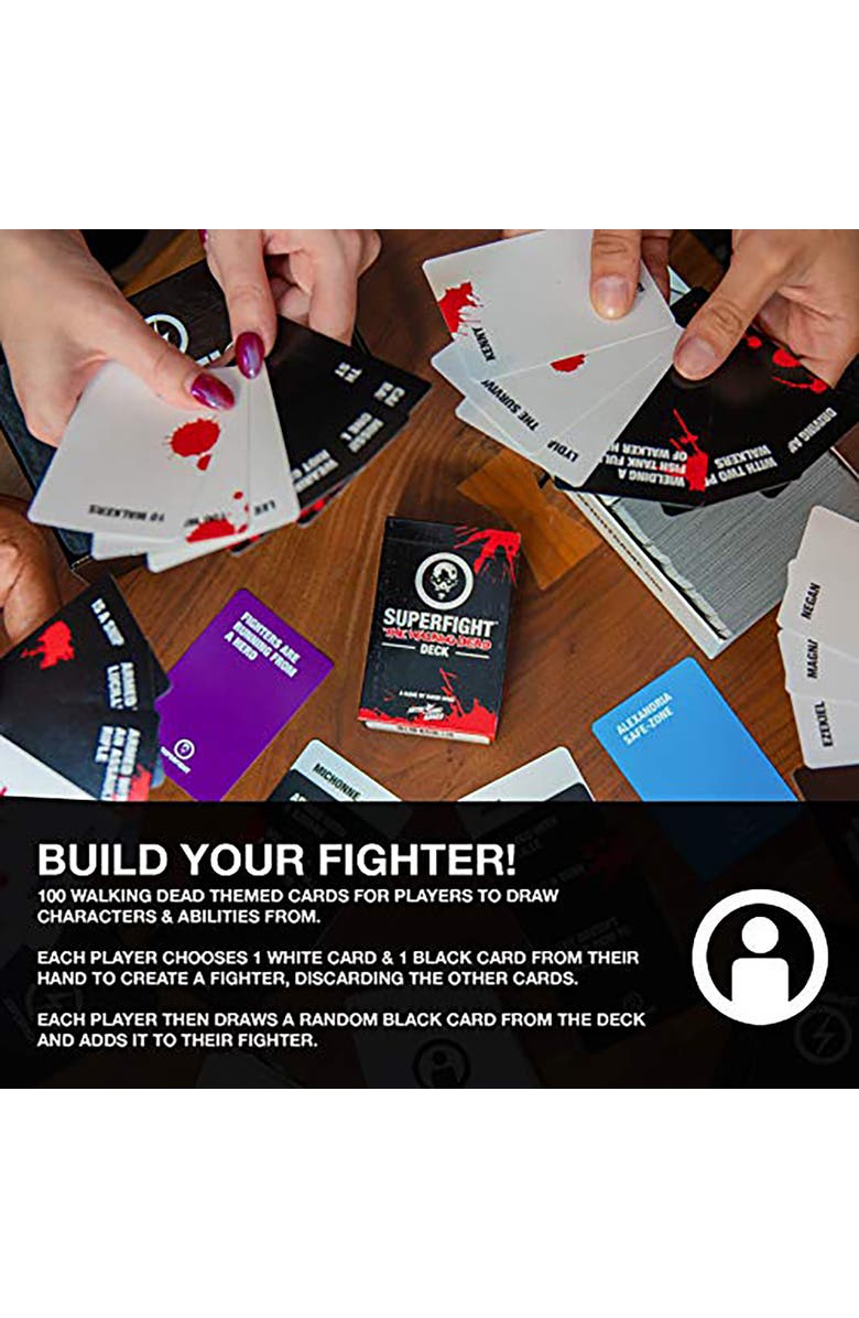 Superfight The Walking Dead Deck 100 Themed Cards, Standalone Or Expansion, Alternate, color, Multicolored
