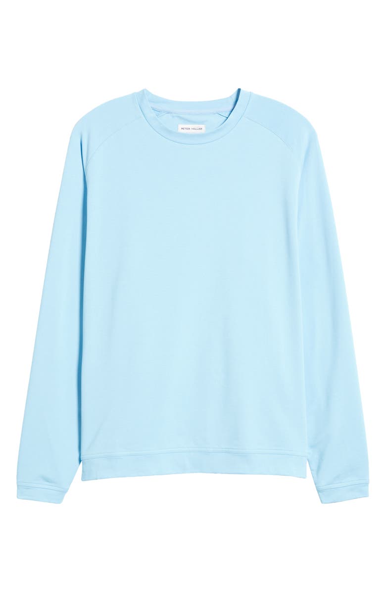 Peter Millar Cradle Crewneck Long Sleeve Performance Shirt, Alternate, color, Seaport Blue