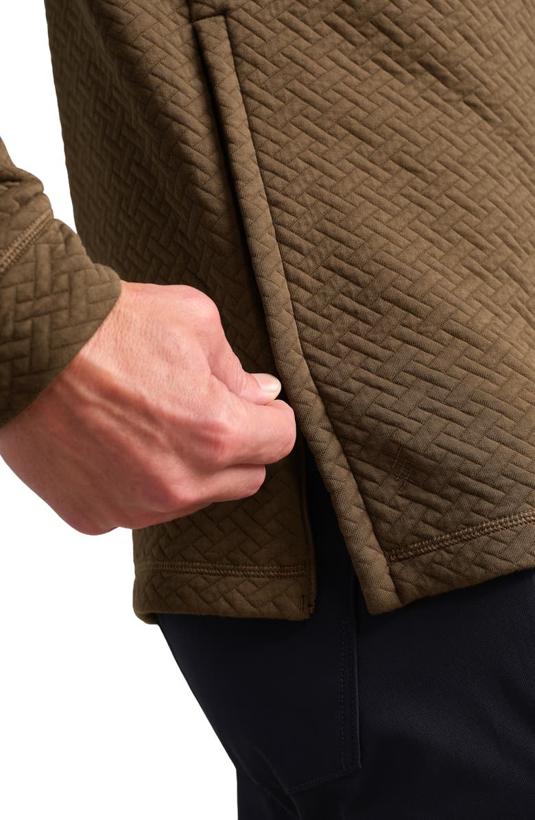 Rhone Weekend Quilted Pullover, Alternate, color, Wood Smoke