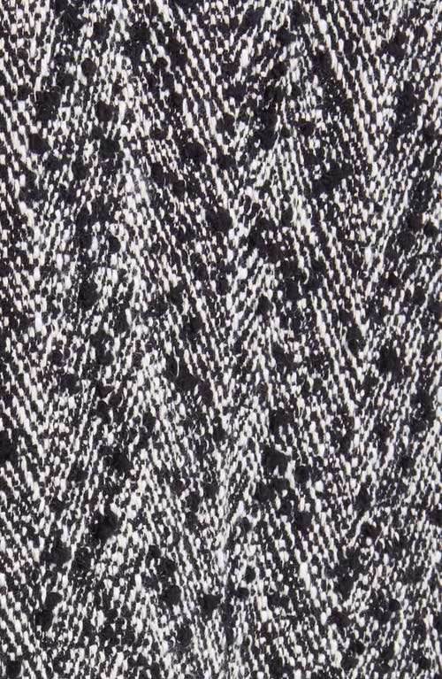 Hugo Boss Boss Catara Chevron Tweed Coat In Gray