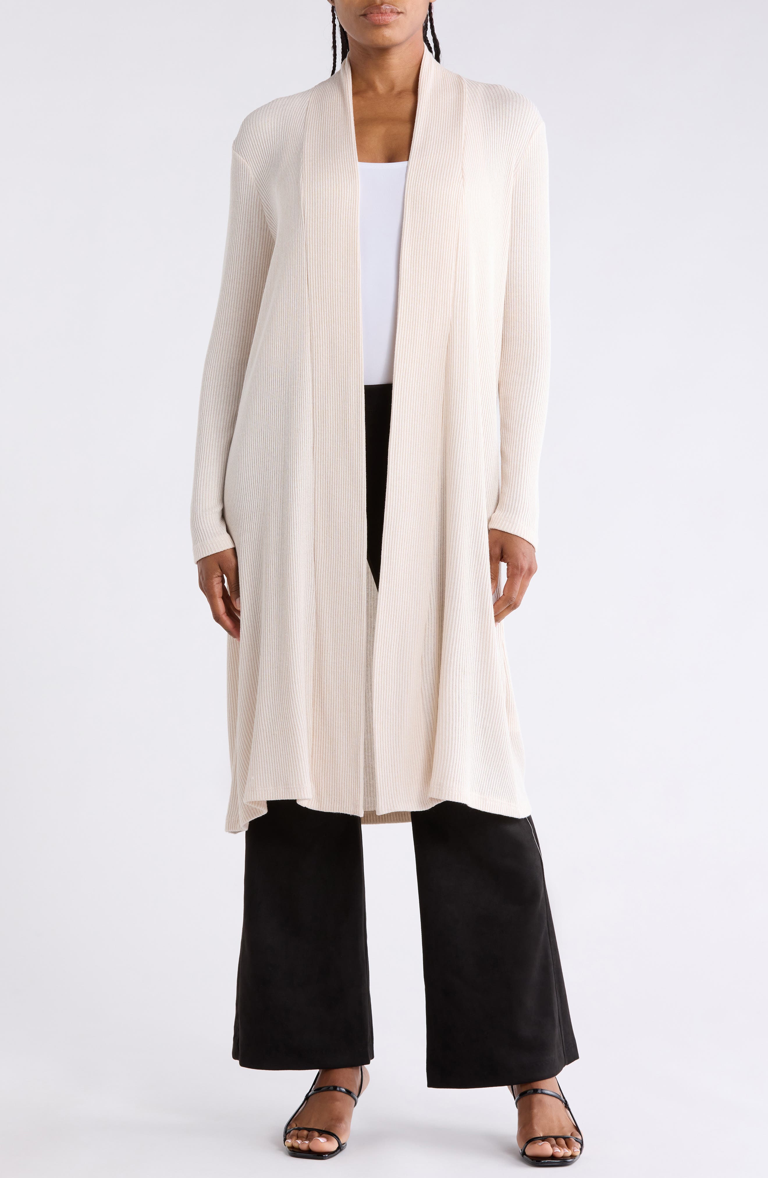 Ribbed Longline Cardigan