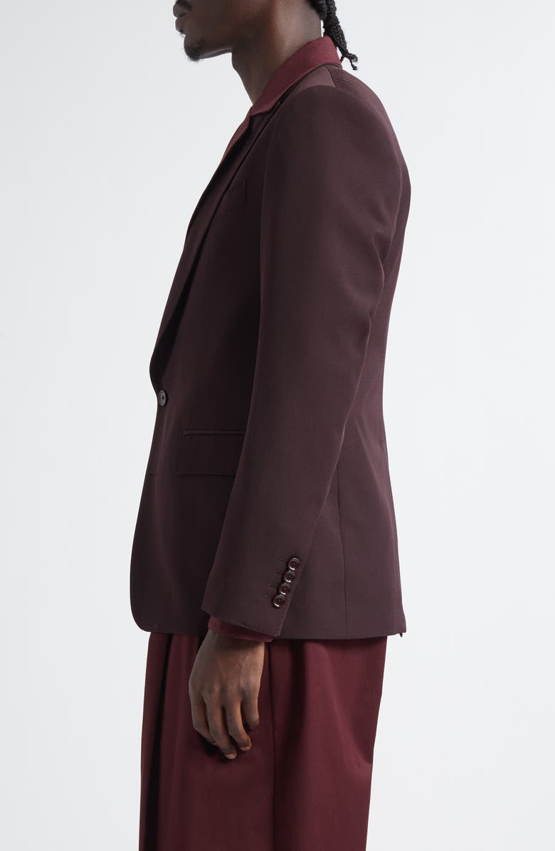 Dolce&Gabbana Single Breasted Wool Blazer, Alternate, color, M5039 Brown Dark Violet