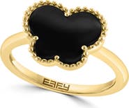 EFFY 14K Yellow Gold Onyx Butterfly Ring