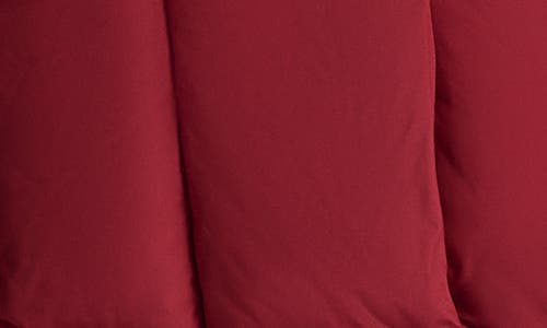 Dkny Box Quilted Longline Puffer Coat In Red