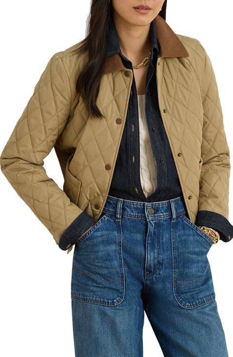 Twill Collar Quilted Jacket