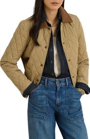 Lauren Ralph Lauren Twill Collar Quilted Jacket