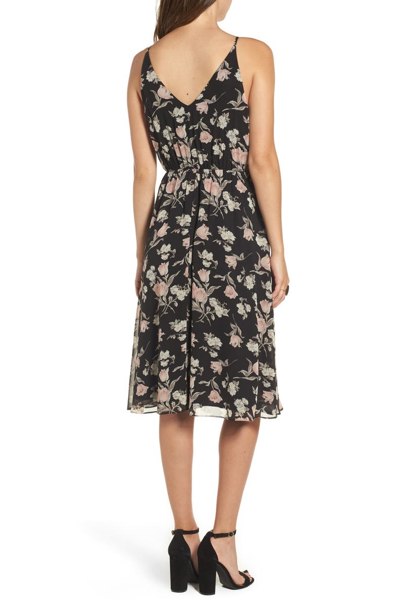 Soprano Floral Blouson Midi Dress, Alternate, color, 