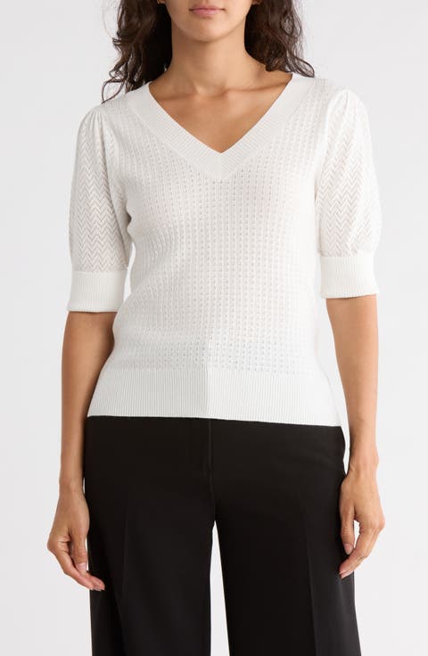 Pointelle Stitch Sweater