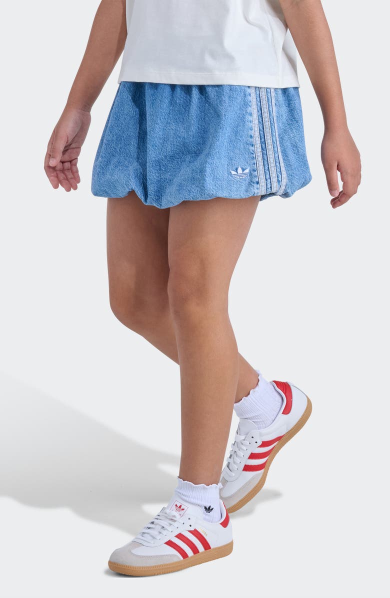 adidas Kids' Denim Bubble Skirt, Alternate, color, Medium Wash Denim