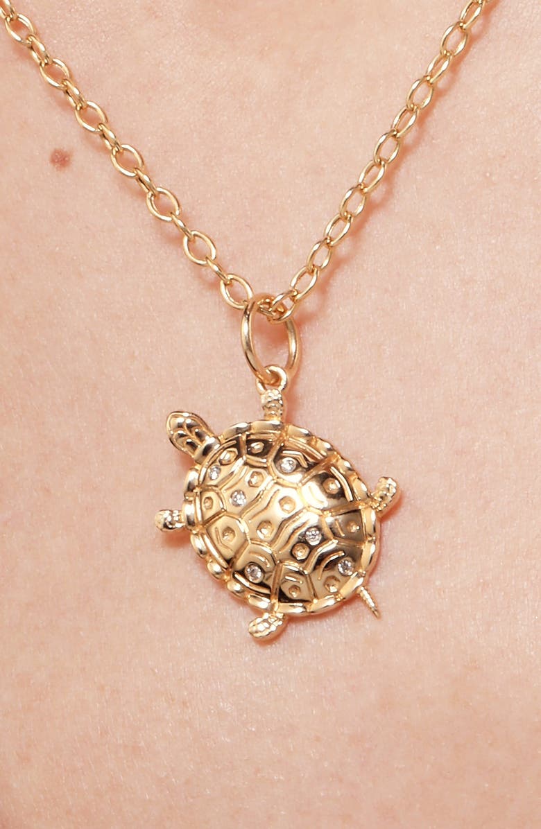 SYNA Slow Voyager Turtle Charm, Alternate, color, Yellow Gold
