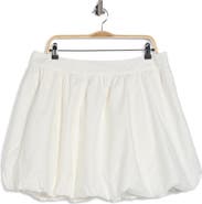 Reformation Brynn Organic Cotton Blend Bubble Hem Miniskirt