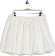 Reformation Brynn Organic Cotton Blend Bubble Hem Miniskirt