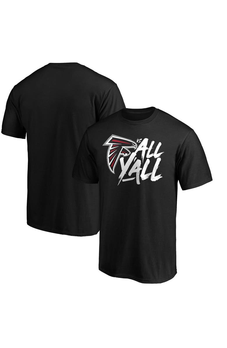 Fanatics MTO Label Men's Black Atlanta Falcons Falcons vs. All Y'all T-Shirt, Main, color, Black