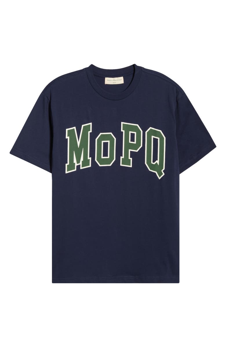 Museum of Peace & Quiet University Logo Graphic T-Shirt, Alternate, color, Navy