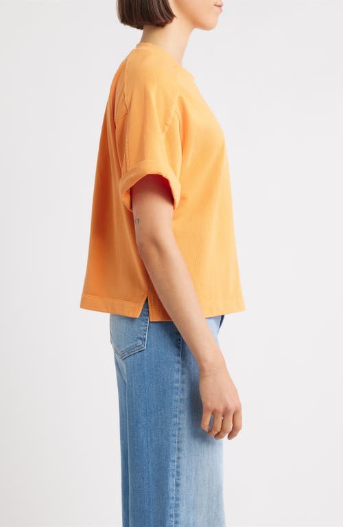City Blues Brie Boxy Short Sleeve Sweatshirt In Yellow