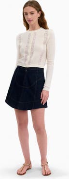 Rebecca Taylor Rhea Lace Knit Cardigan