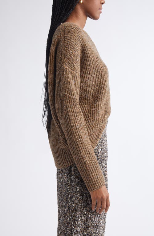 St John St. John Wool Blend Sweater In Brown