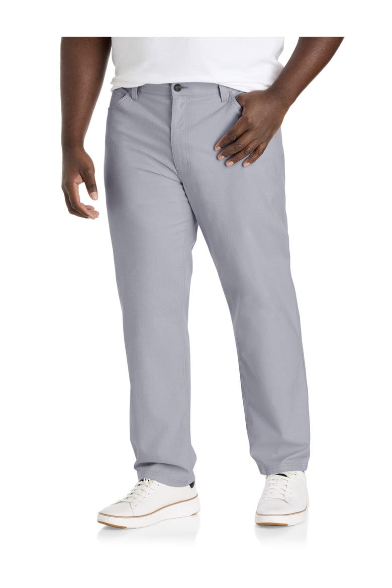 Big & Tall  Straight-Fit 5-Pocket Chambray Pants, Main, color, BLACKENED PEARL