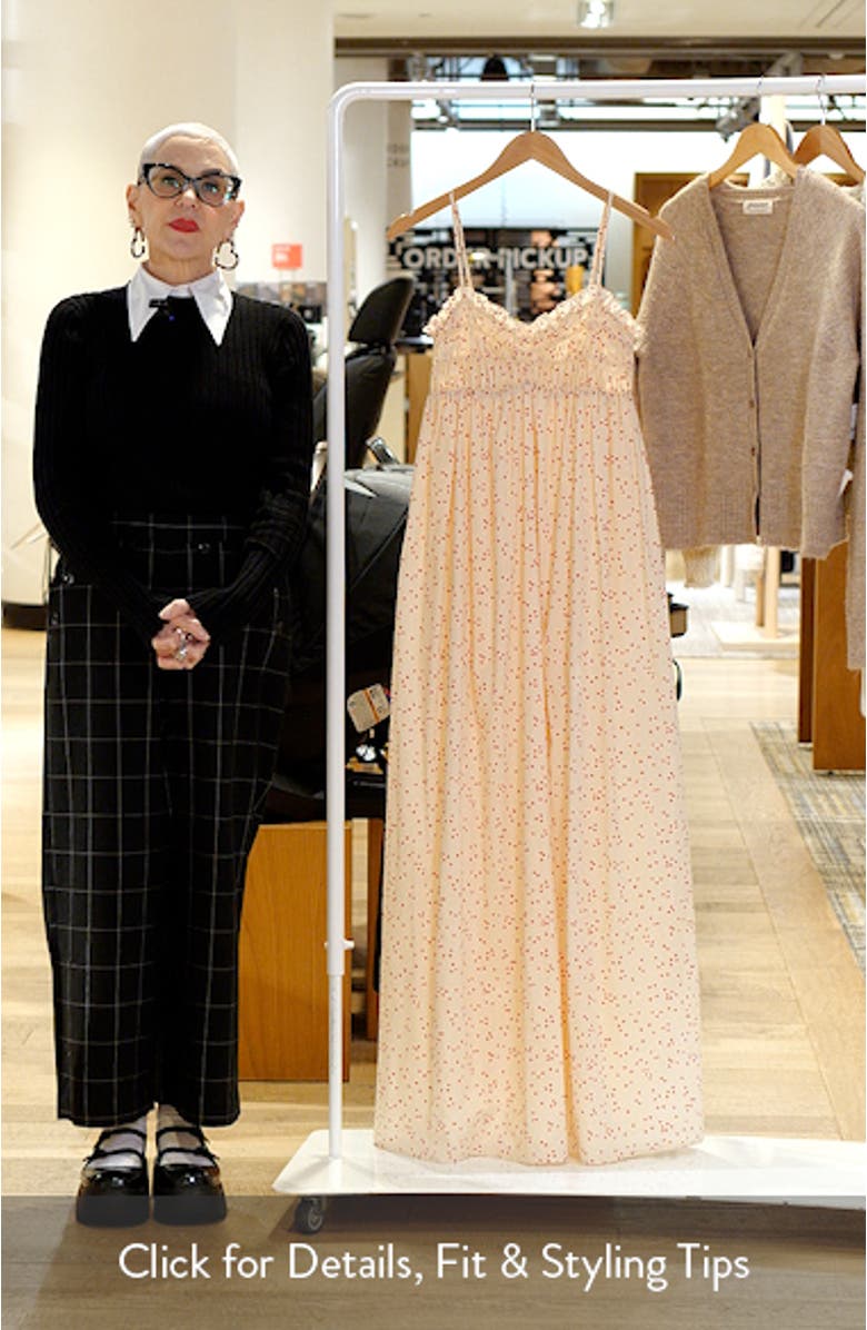 Presa Dot Sweetheart Neck Maxi Dress, sales video thumbnail