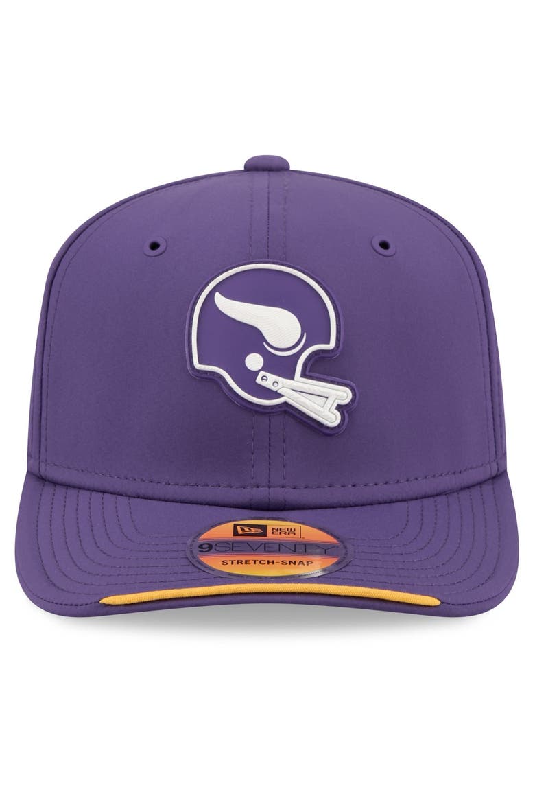 Men's New Era Purple Minnesota Vikings 2026 Sideline Throwback 9SEVENTY Adjustable Hat, Alternate, color, Purple