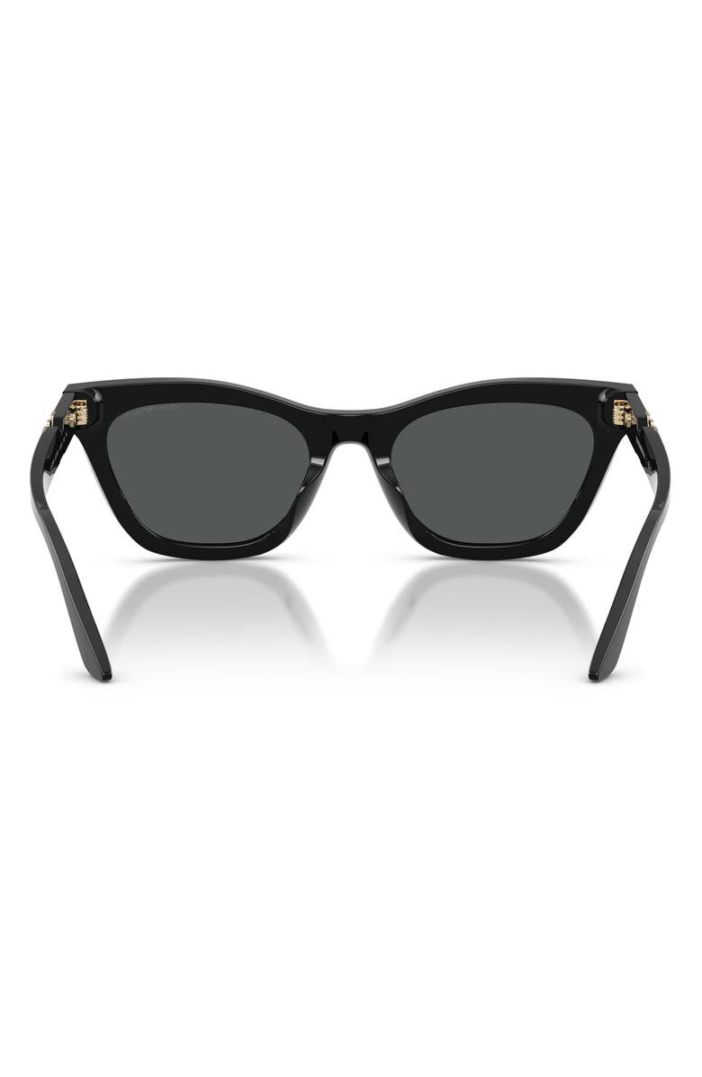 Emporio Armani 55mm Cat Eye Sunglasses, Alternate, color, Shiny Black / Dark Grey