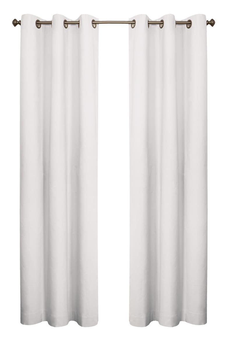 Set of 2 Cotton Curtain Panels, Main, color, WHITE
