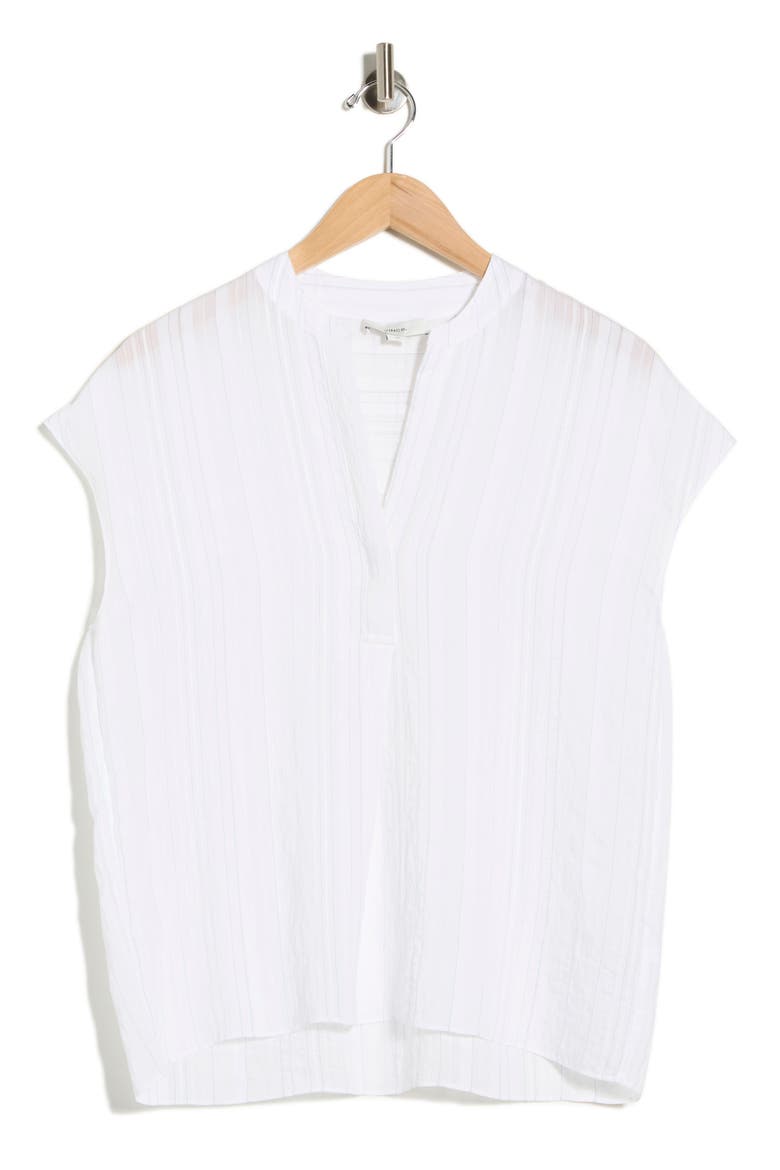 Split Neck Dolman Sleeve Top, Alternate, color, OPTIC WHITE/ SURF MIST