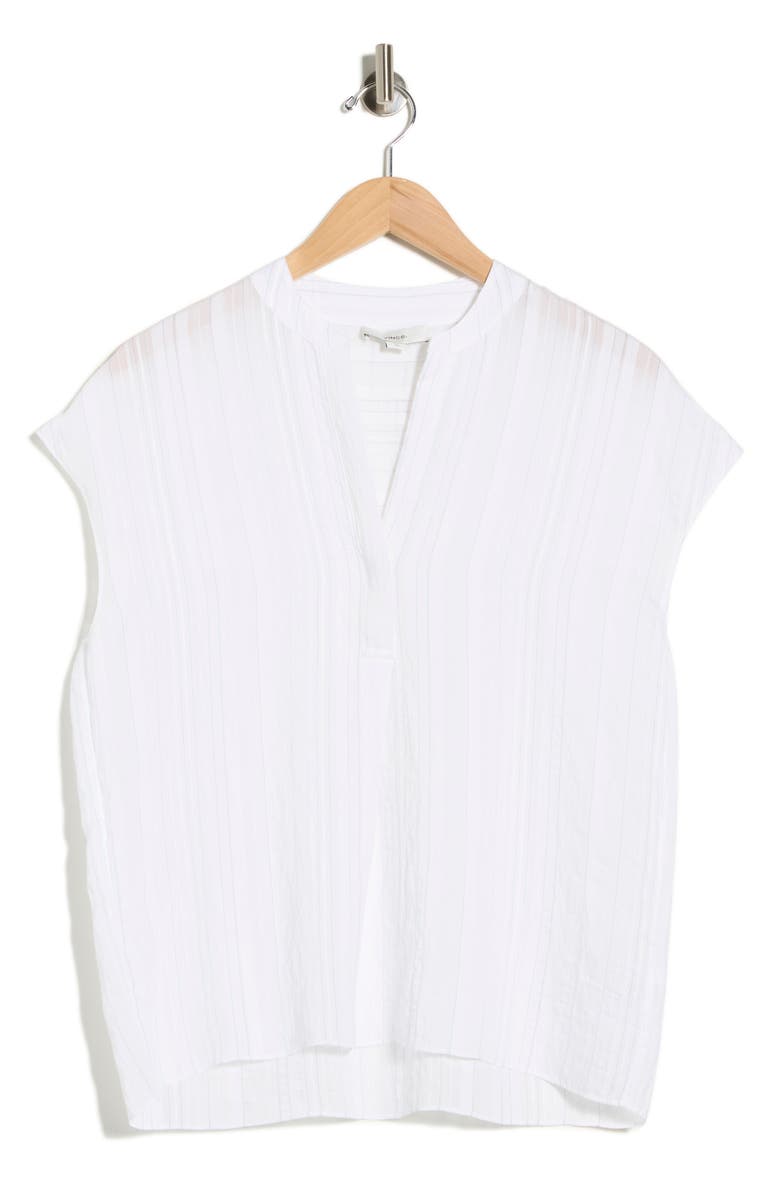 Vince Split Neck Dolman Sleeve Top, Alternate, color, Optic White/ Surf Mist