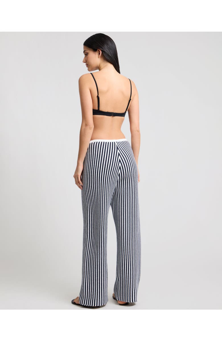 Onia Fisherman Drawstring Pant, Alternate, color, Noir Navy/White