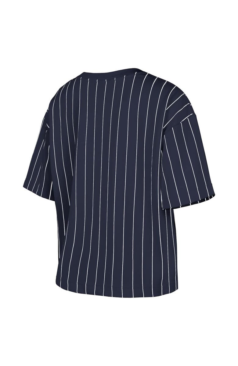 New Era Women's New Era  Navy Houston Astros 2025 City Connect Boxy Pinstripe T-Shirt, Alternate, color, 