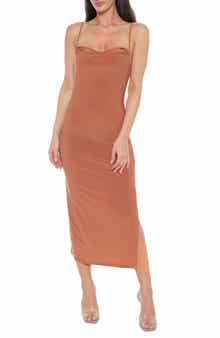 bebe Scoop Neck Midi Dress