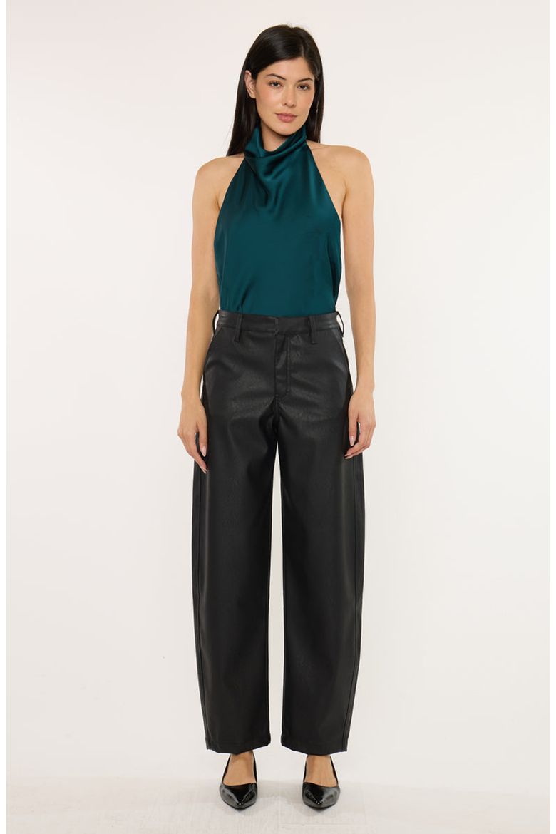 Darlene High Rise Barrel Pants, Alternate, color, Black