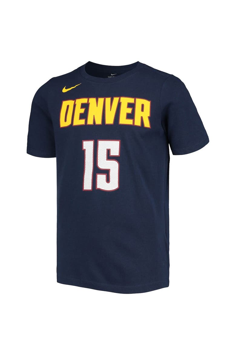 Youth Nike Nikola Jokic Navy Denver Nuggets Logo Name & Number Performance T-Shirt, Alternate, color, Navy
