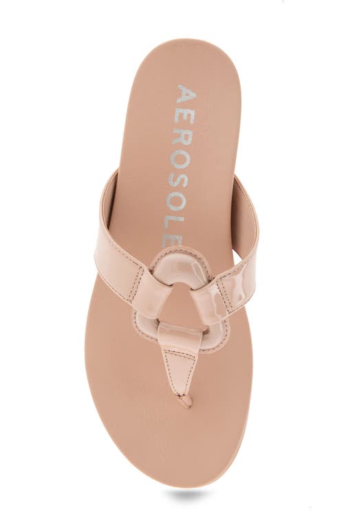 Shop Aerosoles Fallon Harness Sandal In Cipria Patent Faux Leather