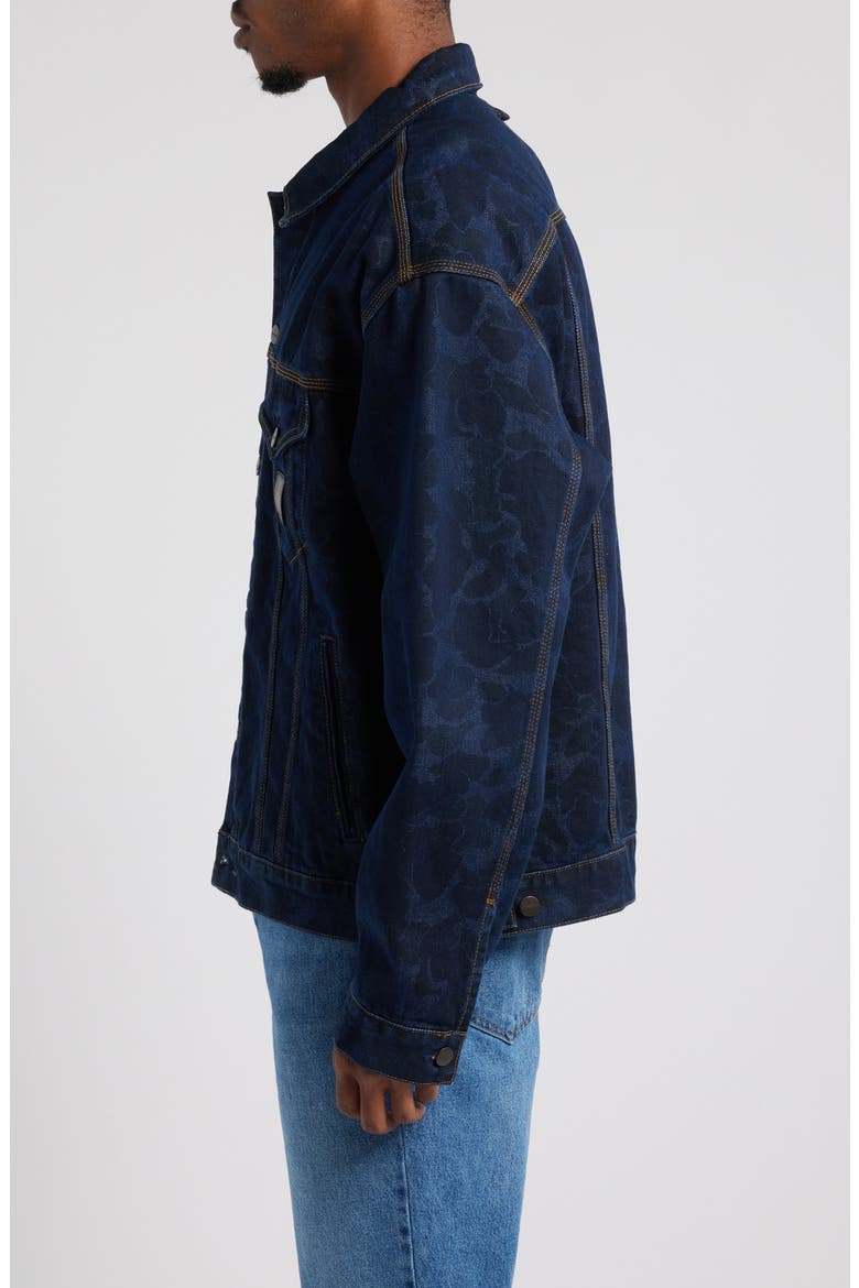 Duck Camo Print Organic Cotton Denim Trucker Jacket, Alternate, color, CAMO DUCK BLUE STONE WASHED