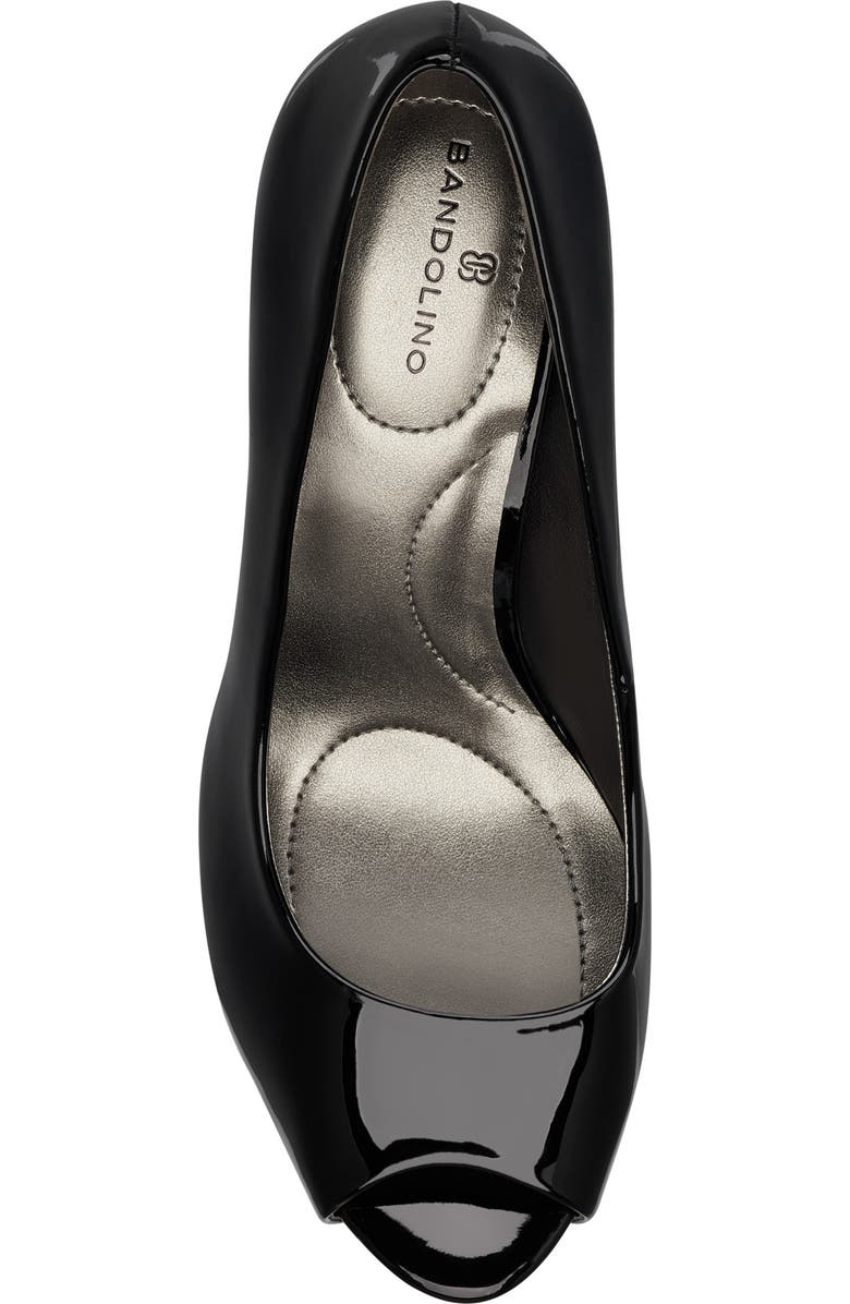 Bandolino Rainaa Peep Toe Pump, Alternate, color, Black Patent