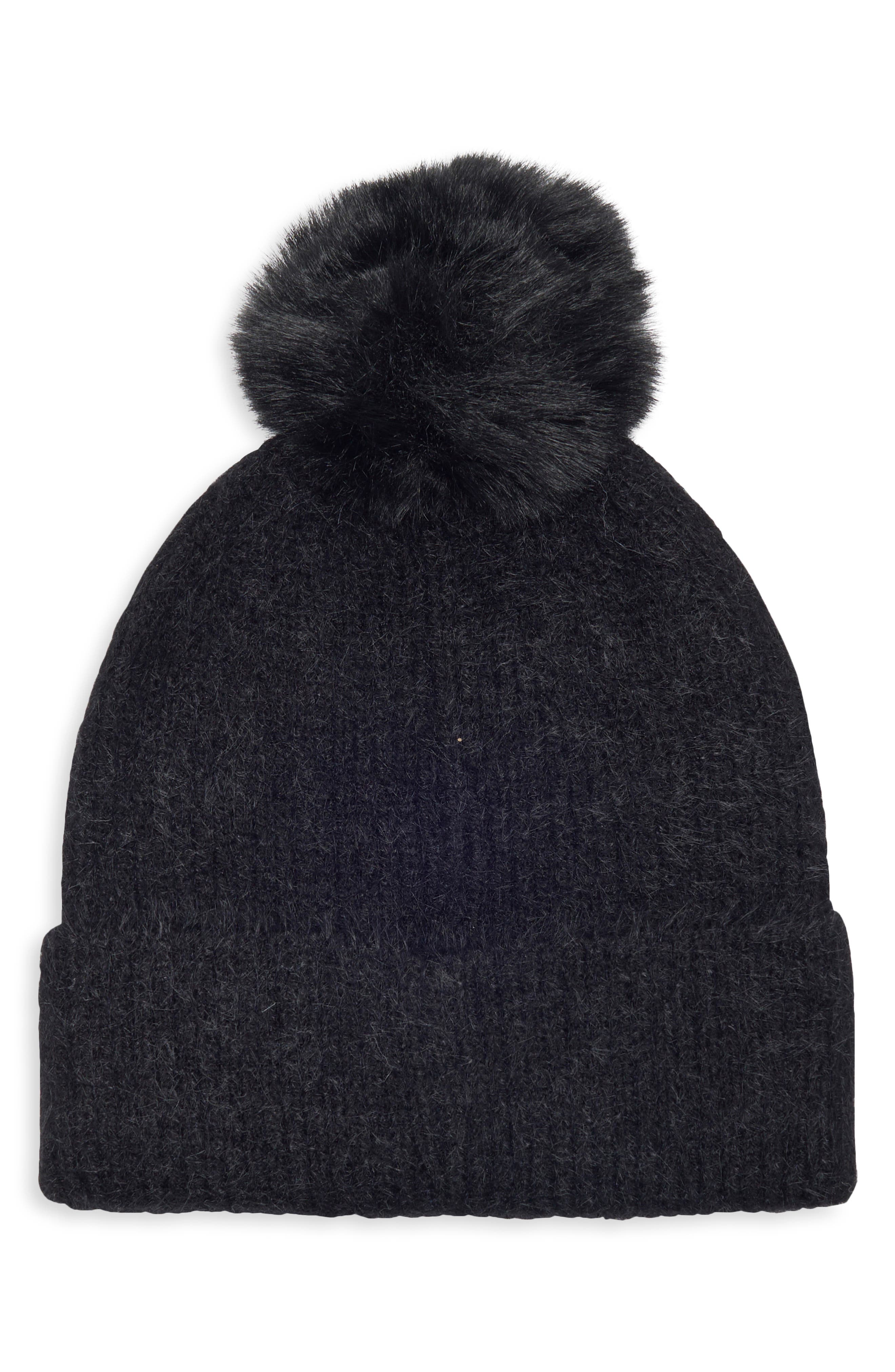 Heart Appliqué Pom Beanie