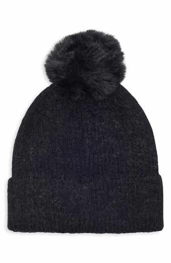 Heart Appliqué Pom Beanie