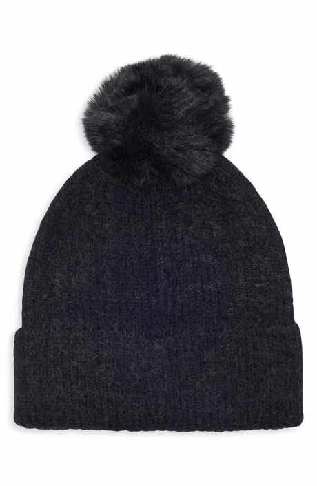 Heart Appliqué Pom Beanie