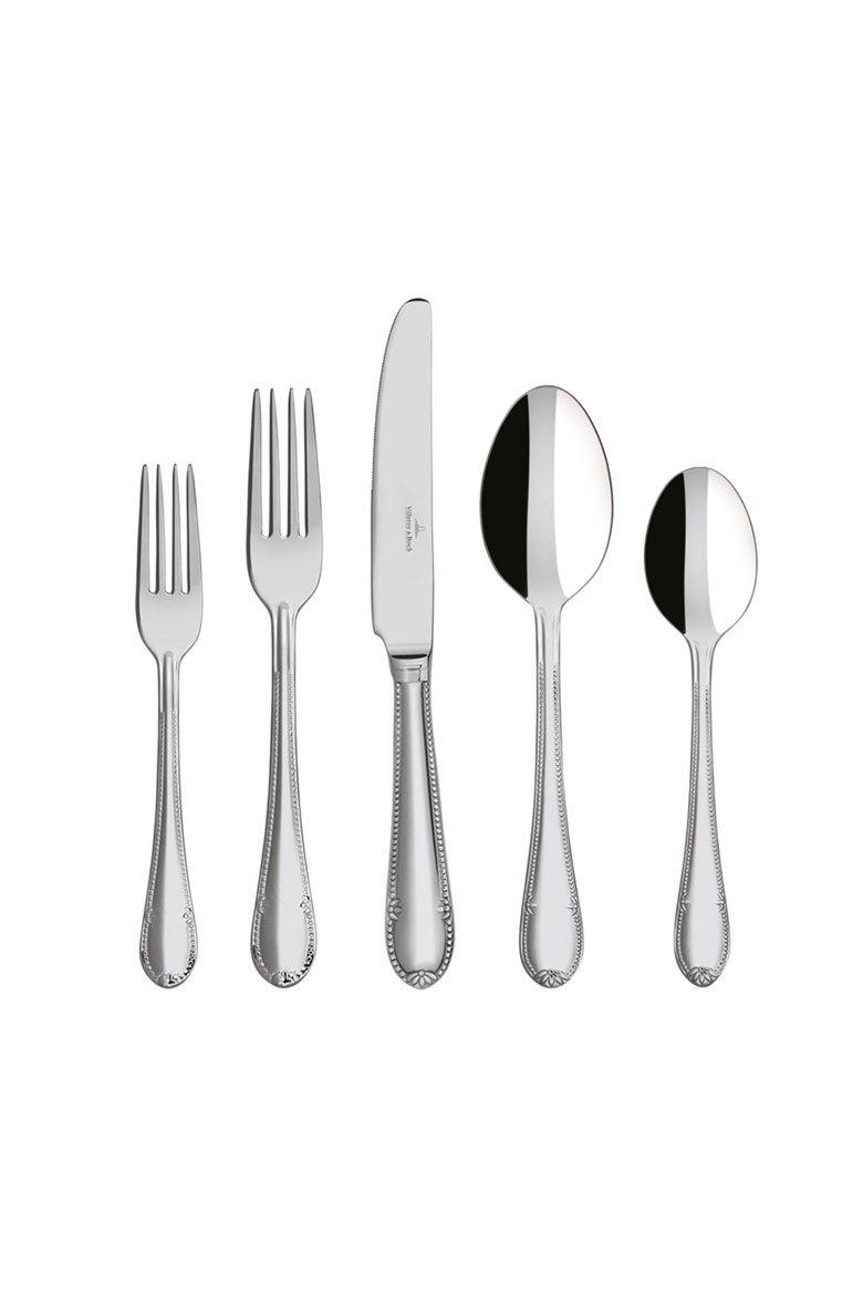Mademoiselle 20 Piece Flatware Set, Main, color, Metallic Silver