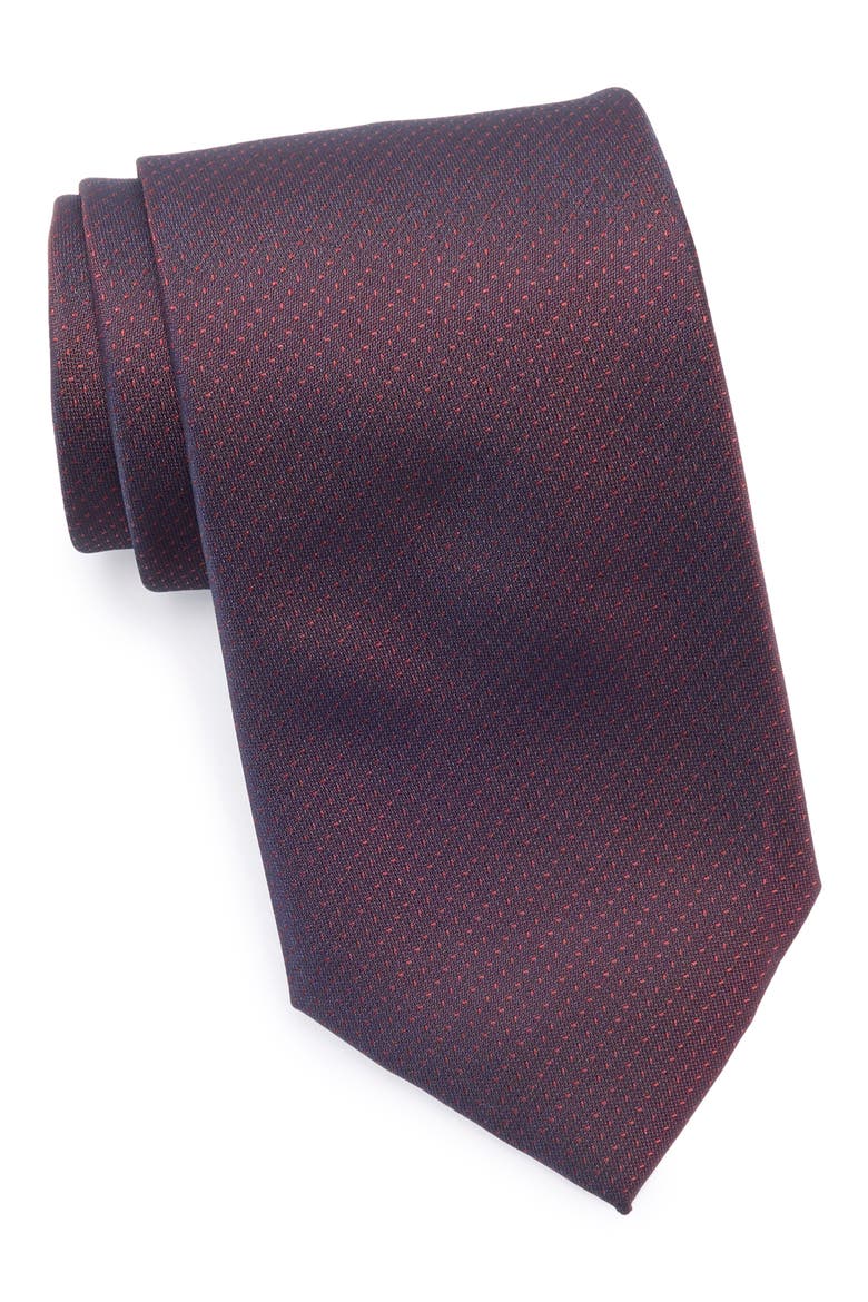 Geo Dot Tie, Main, color, BURGUNDY