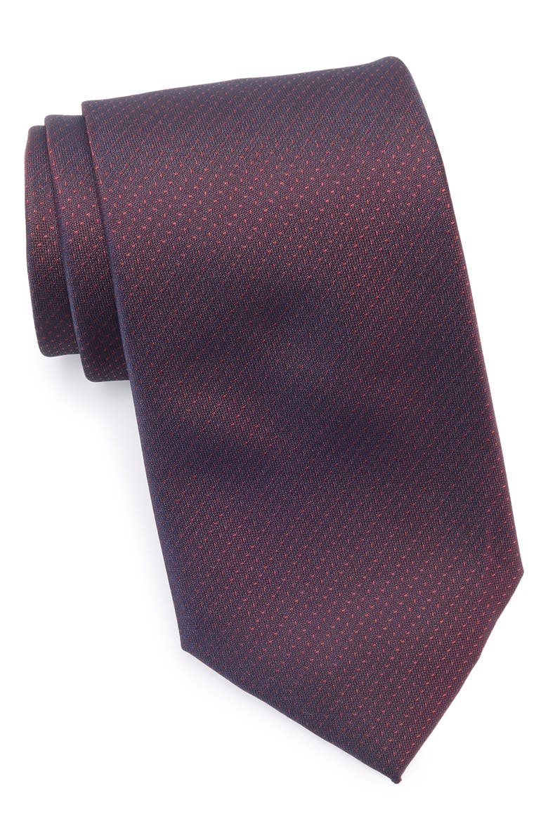 TOM BAINE Geo Dot Tie, Main, color, Burgundy