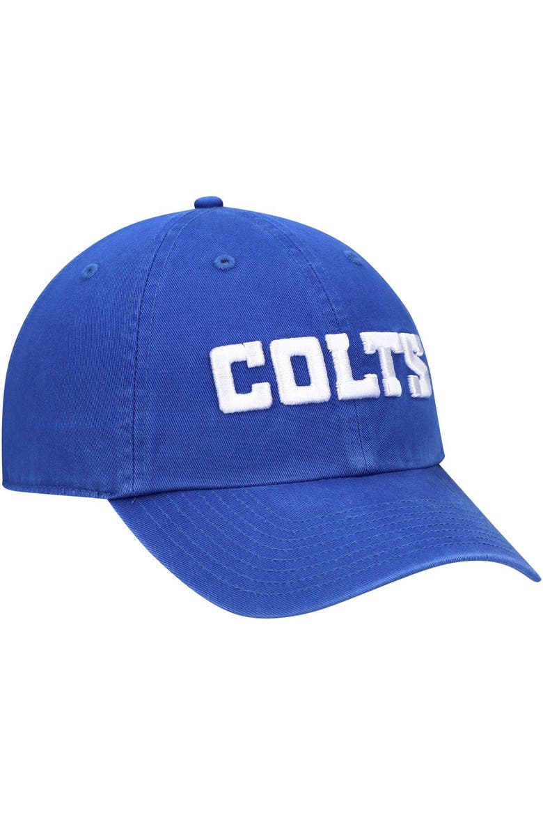 Men's '47 Royal Indianapolis Colts Clean Up Script Adjustable Hat, Alternate, color, Royal
