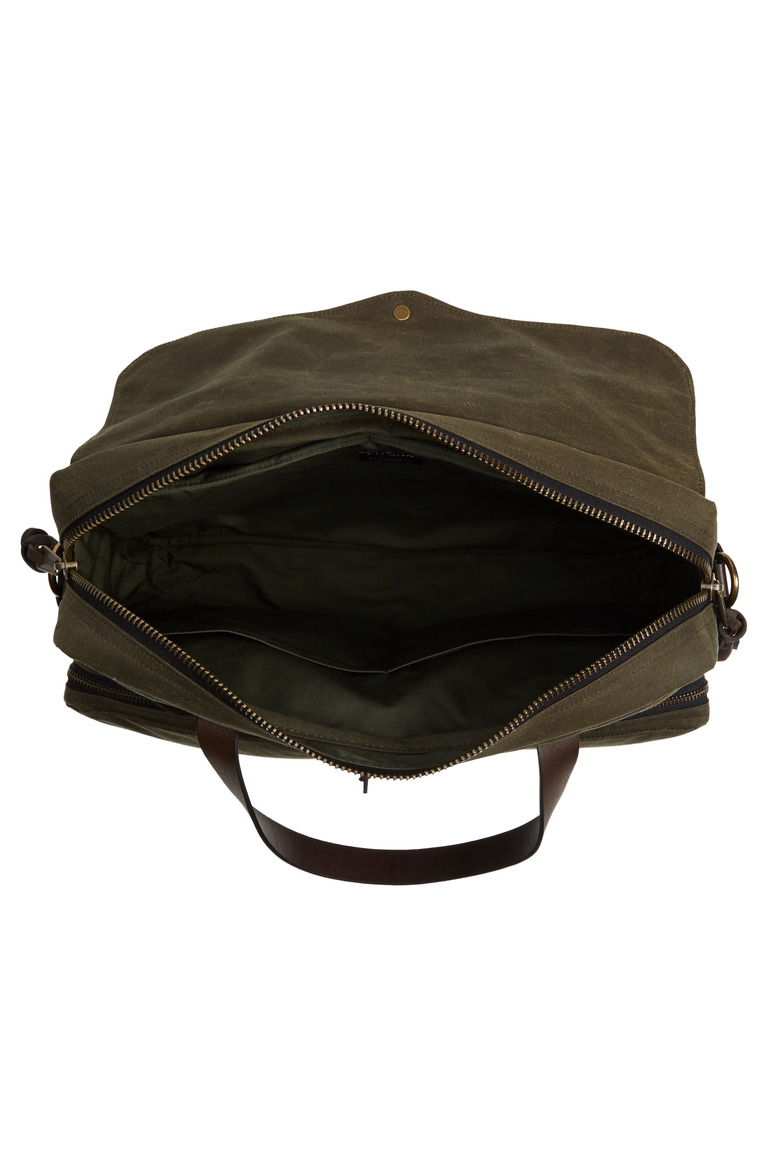 '24 Hour' Tin Cloth Briefcase, Alternate, color, OTTER GREEN