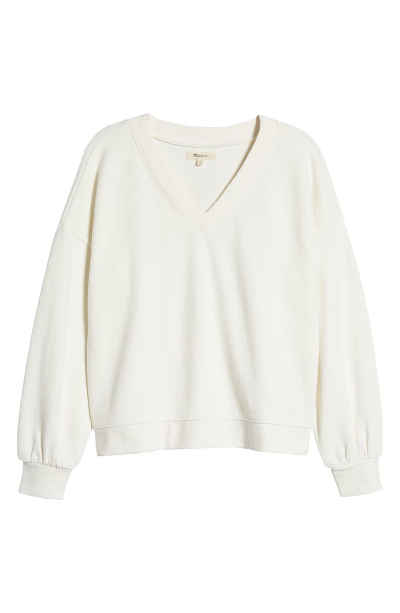 Madewell Hemp & Organic Cotton Blend V-Neck Sweatshirt, Alternate, color,
