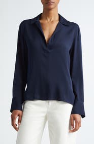 Vince Silk Blend Polo Shirt