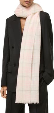 Burberry Sequin Check Wool & Silk Blend Scarf
