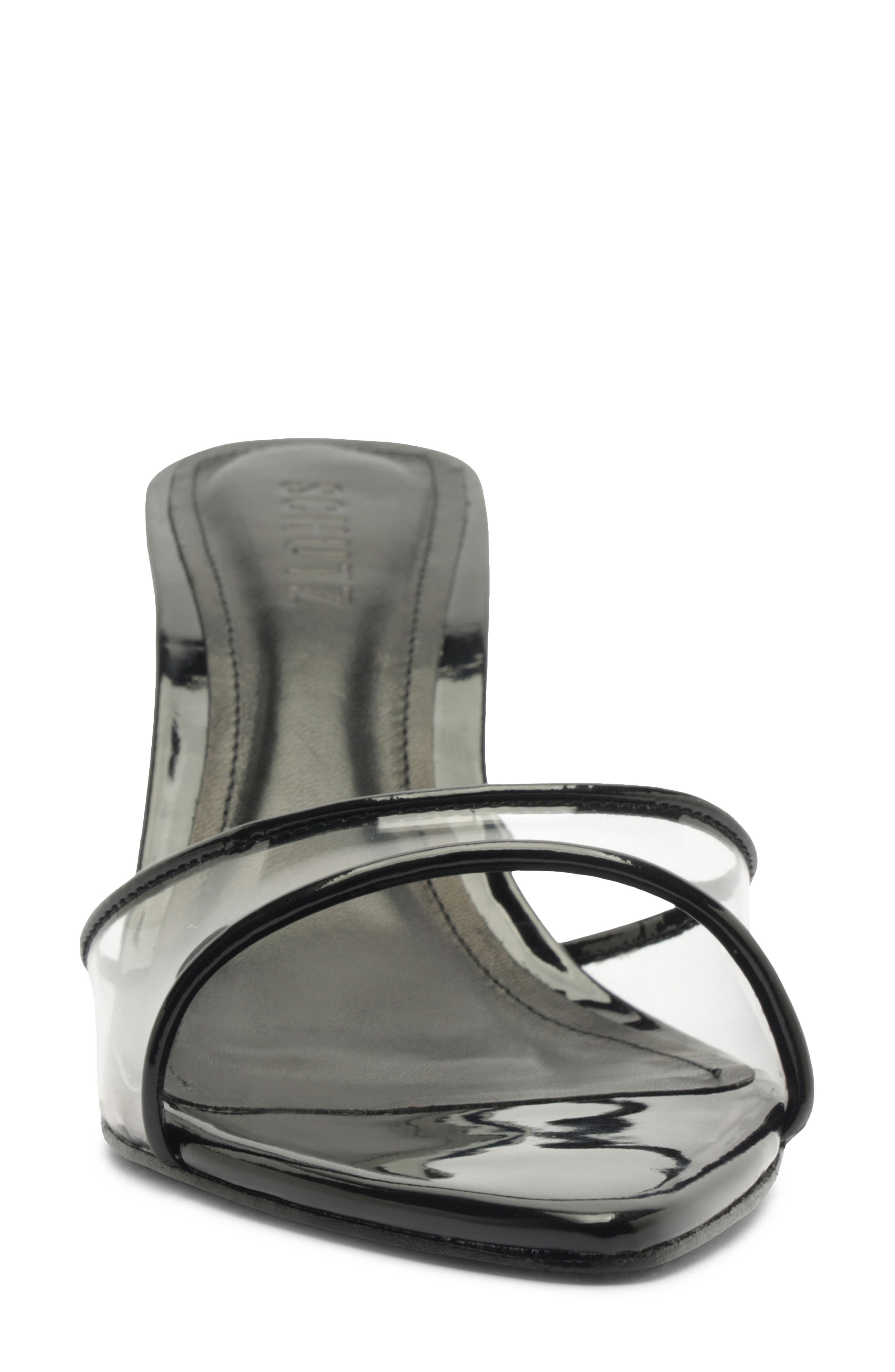 Schutz Elodie Sandal, Alternate, color, Transparente/ Black