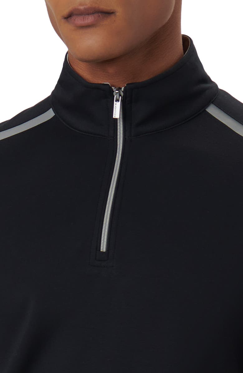 Bugatchi Quarter Zip Pullover, Alternate, color, Caviar